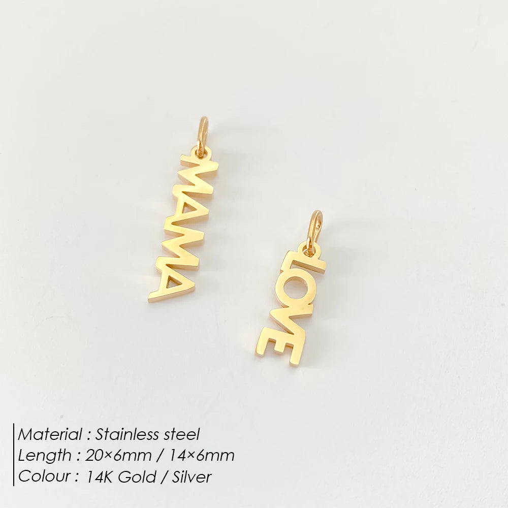MAMA LOVE Letter Charm