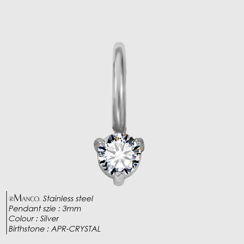 Round Birthstone Charms