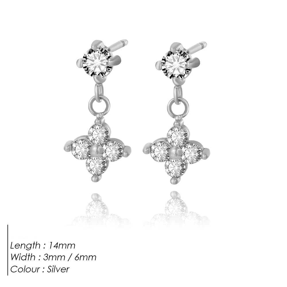 Glitter Zircon Ohrringe