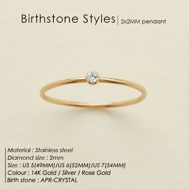 BIRTHSTONE CLASSIC Ring SILVER