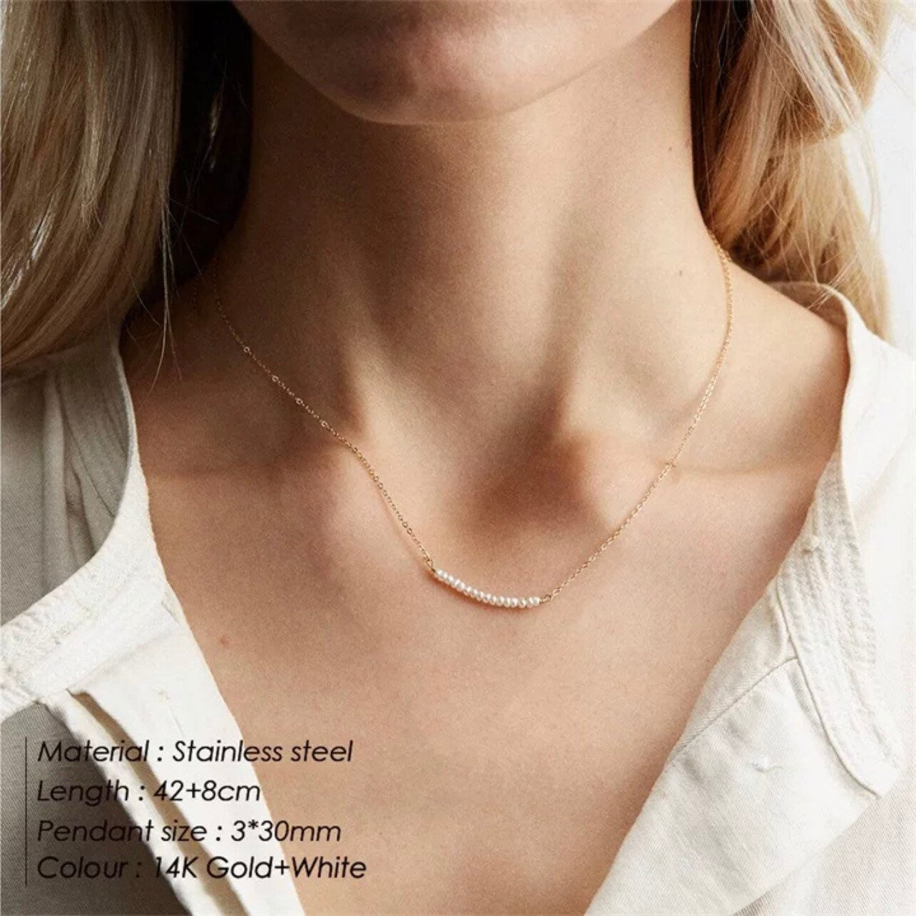 vegan Pearl Beads Kette