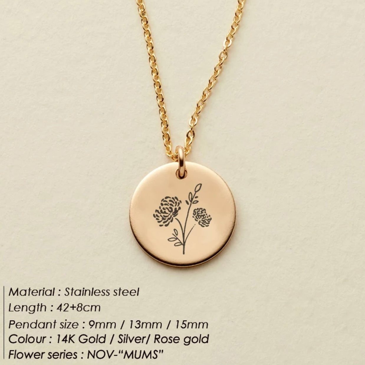 Geburtsblumen Kette