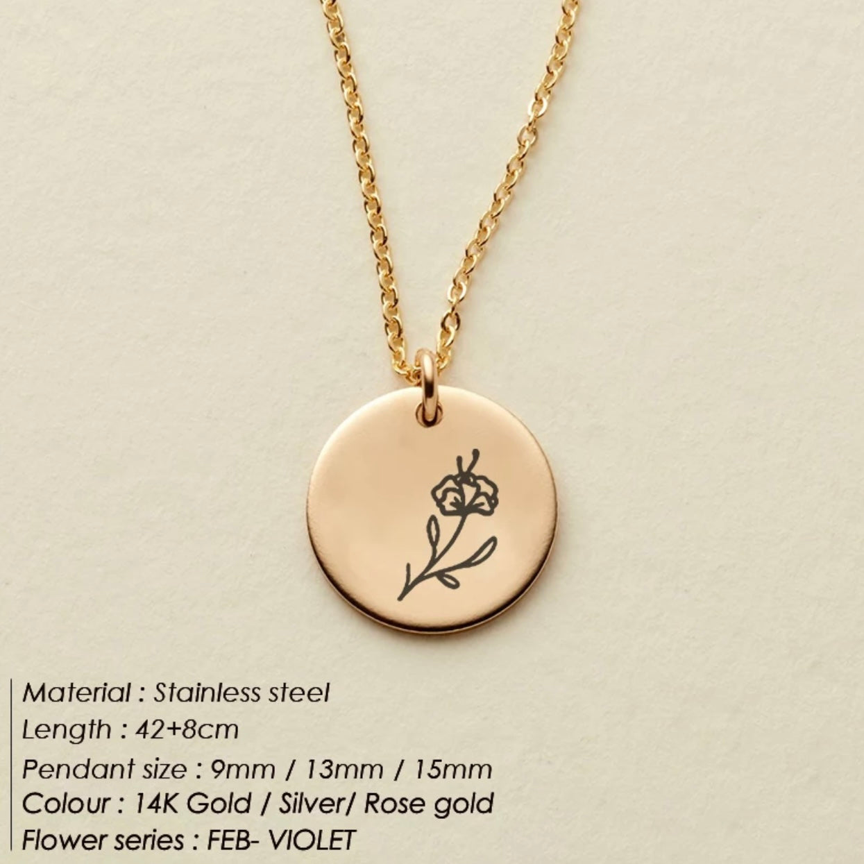 Geburtsblumen Kette