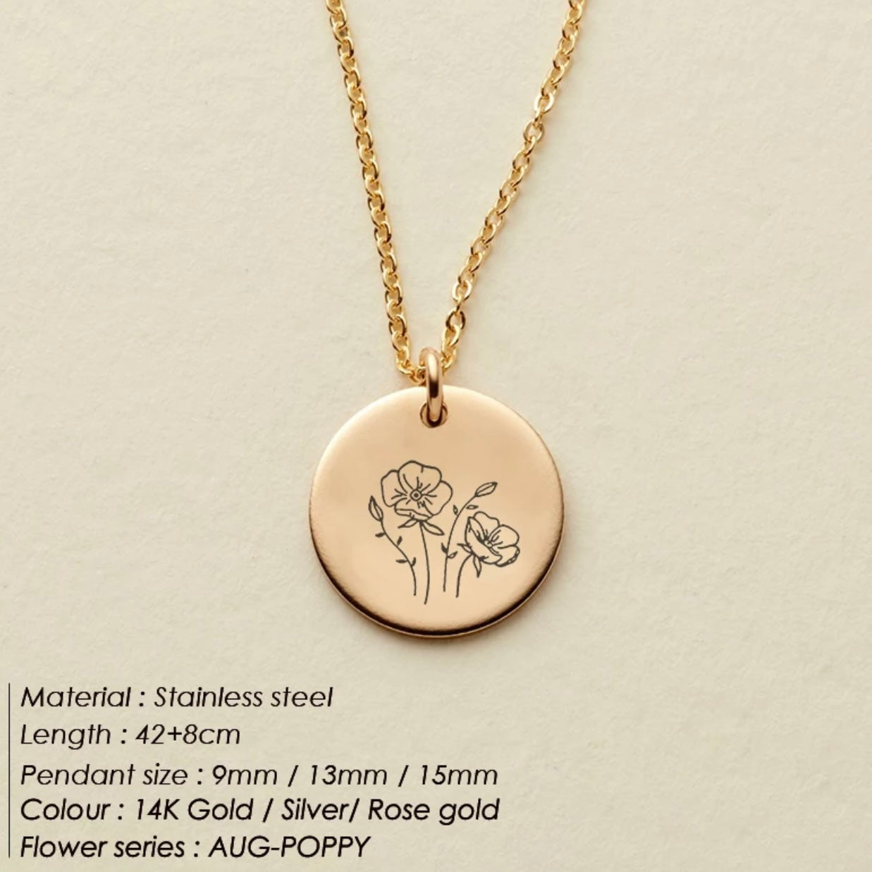 Geburtsblumen Kette
