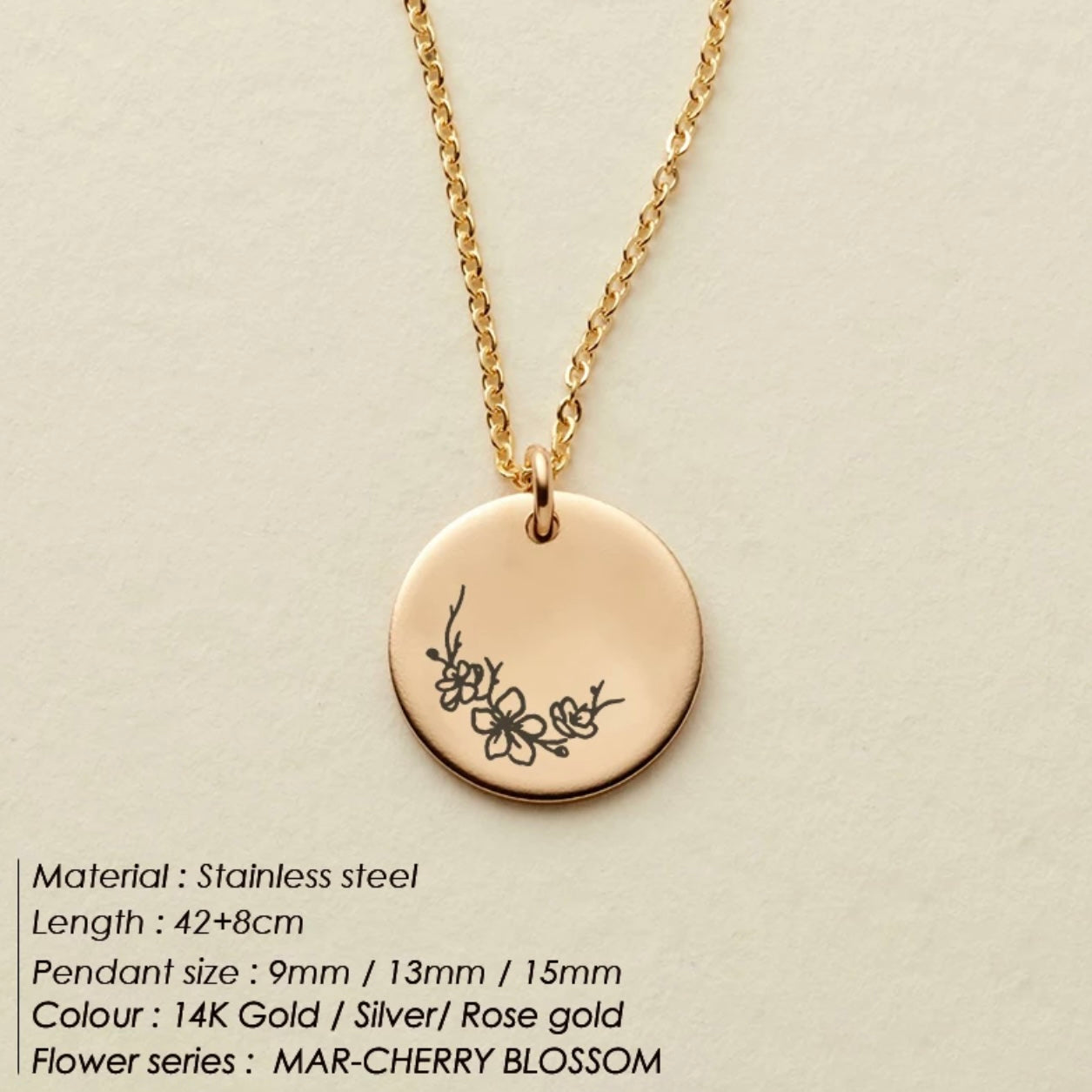 Geburtsblumen Kette
