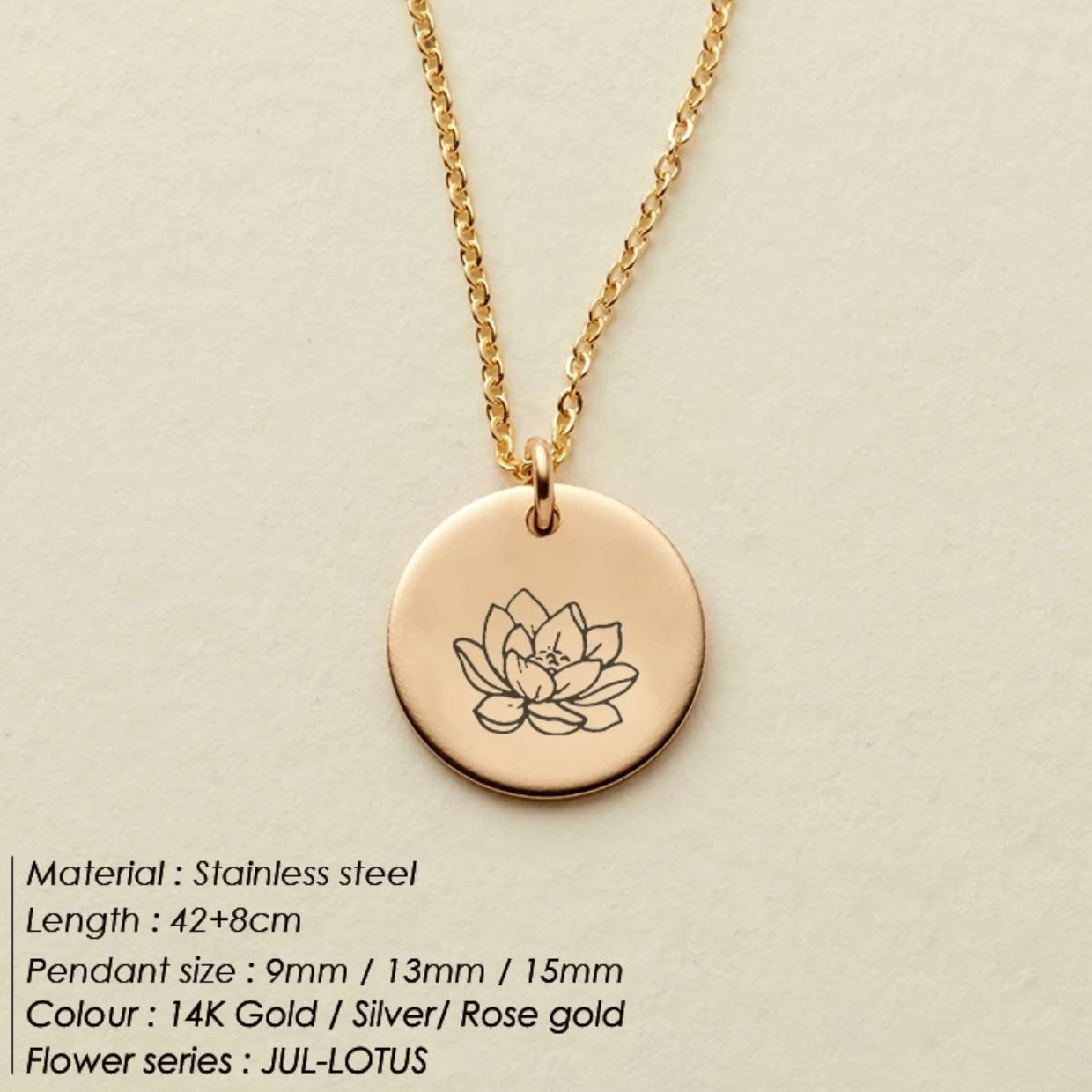 Geburtsblumen Kette
